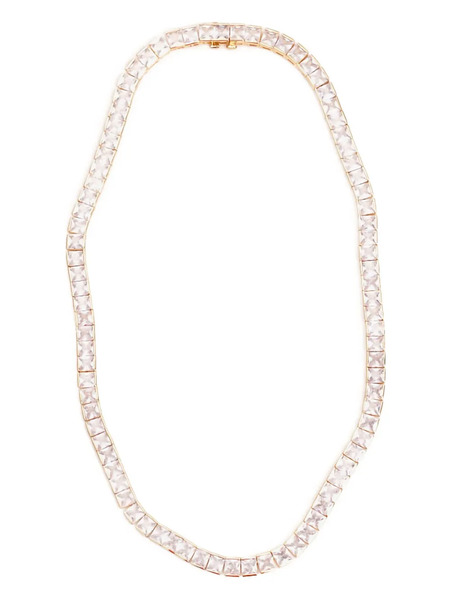  Izabel Display Tennis Square Necklace - White 