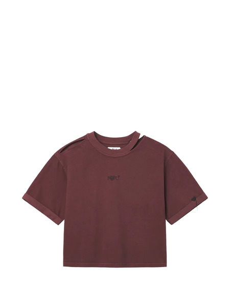  Izzue Cropped Embroidered T-shirt 