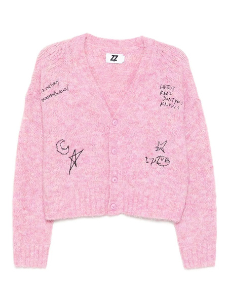  Izzue Embroidered Cardigan - Pink 