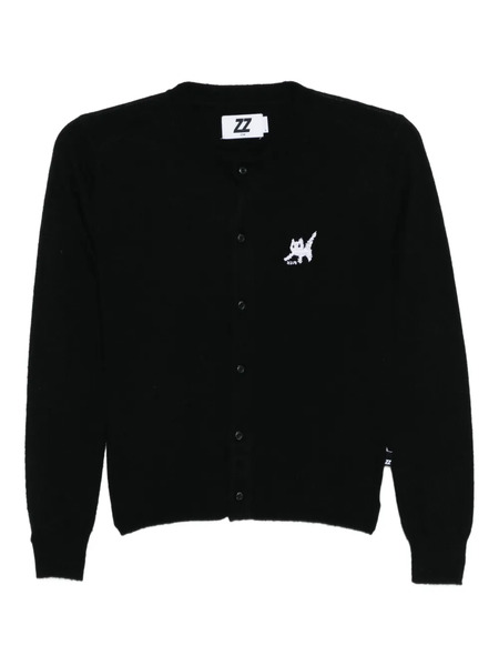  Izzue Logo-embroidered Cardigan - Black 