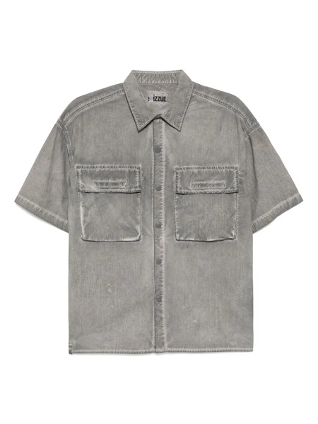  Izzue Logo-embroidered Shirt - Grey 