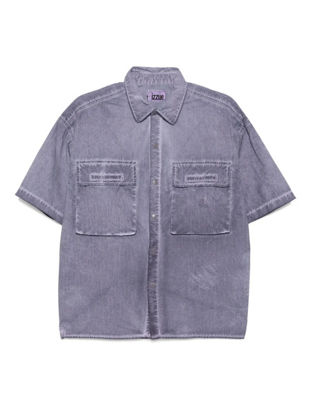  Izzue Logo-embroidered Shirt - Purple 