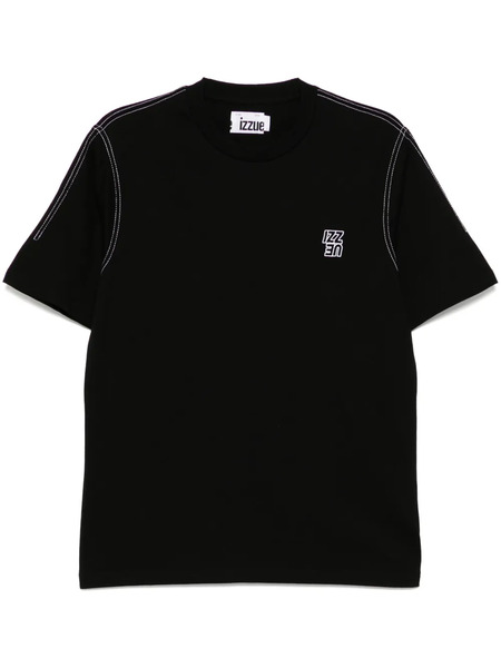  Izzue Logo-embroidered T-shirt - Black 
