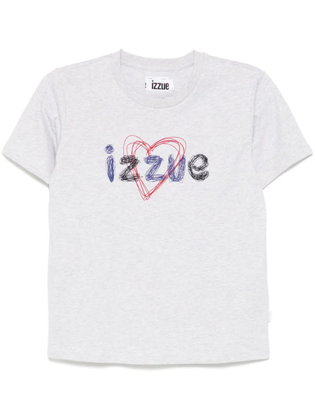  Izzue Logo-embroidered T-shirt - Grey 