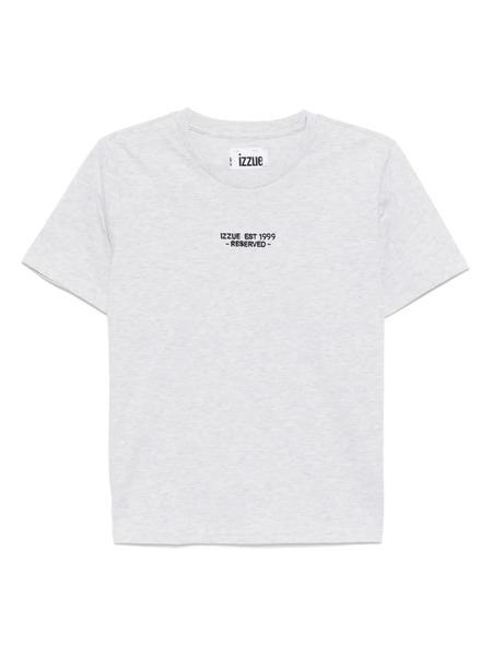  Izzue Logo-embroidered T-shirt - Grey 