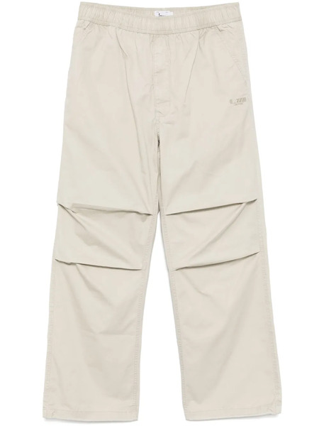  Izzue Logo-embroidered Trousers - Neutrals 