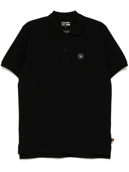  Izzue Logo-patch Polo Shirt - Black 