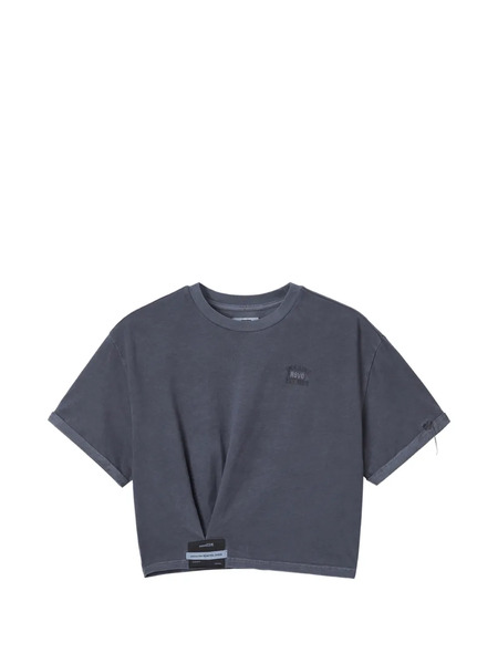  Izzue Rolled-sleeve Twisted T-shirt - Grey 