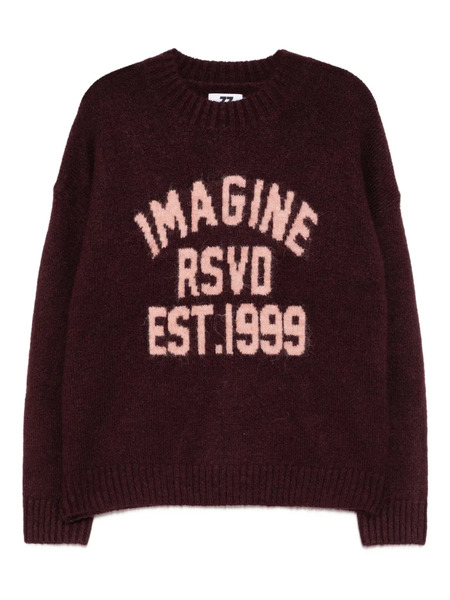  Izzue Slogan-intarsia Jumper - Red 