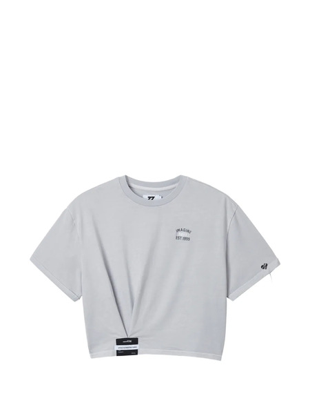  Izzue Twisted Cropped T-shirt - Grey 