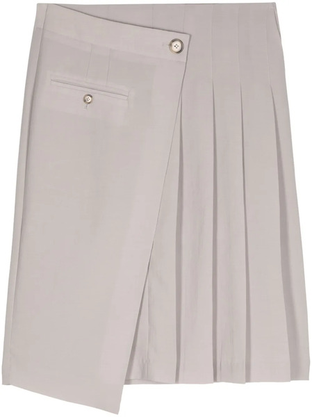  J Koo Asymmetric Wraped Skirt - Neutrals 