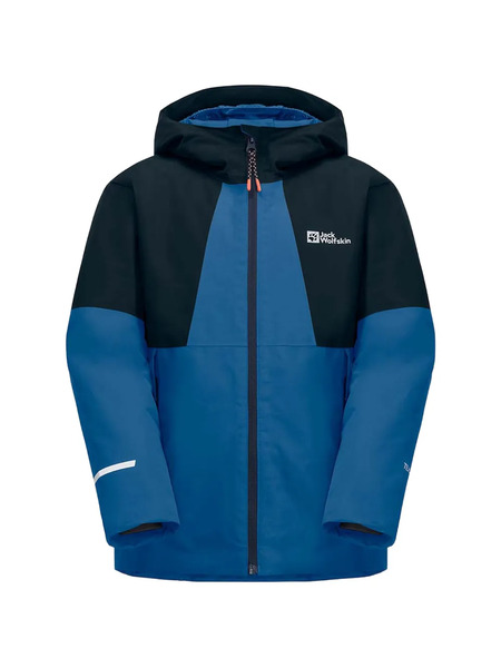  Jack Wolfskin Colourblock Hooded Jacket - Blue 