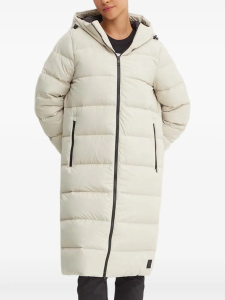  Jack Wolfskin Frozen Palace Hooded Quilted Coat - Neutrals 