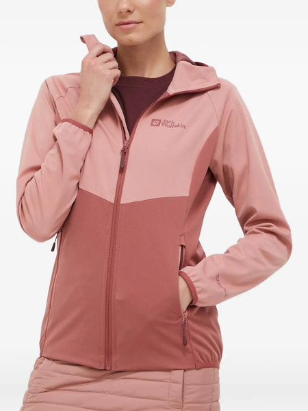  Jack Wolfskin Hooded Colour-block Jacket - Pink 