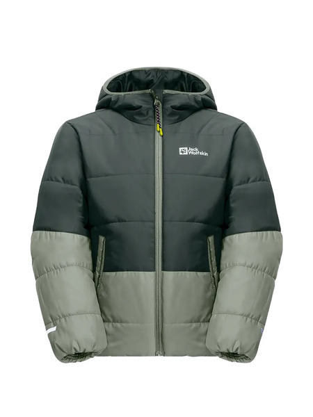  Jack Wolfskin Hooded Colourblock Jacket - Green 