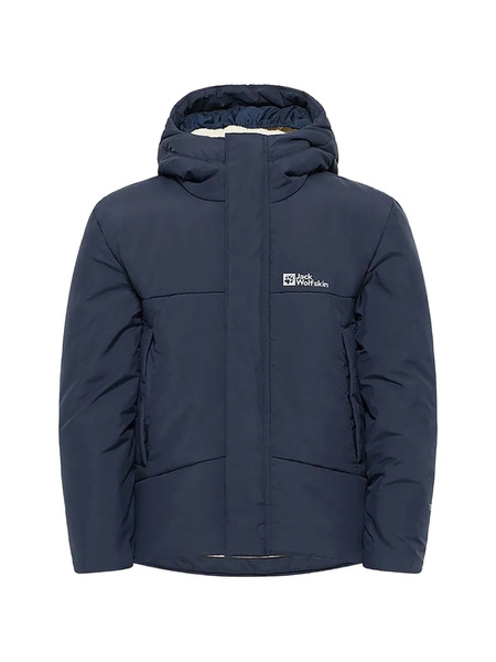  Jack Wolfskin Hooded Puffer Jacket - Blue 