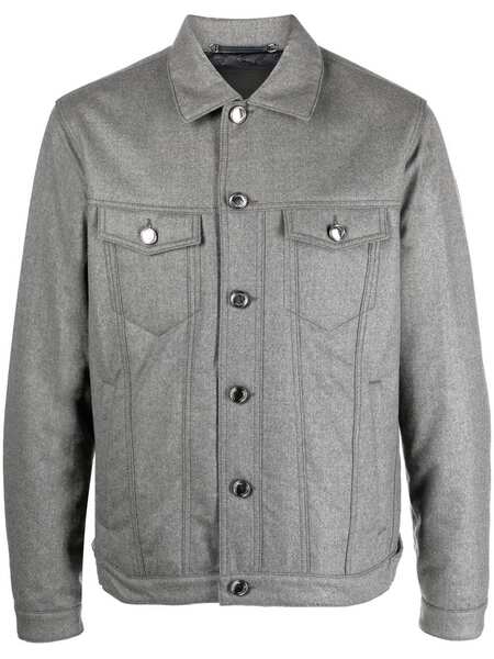  Jacob Cohën Button-up Padded Jacket - Grey 