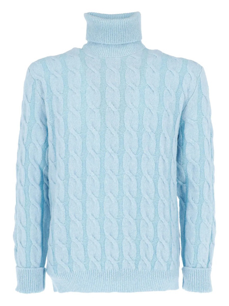  Jacob Cohën Cable-knit Turtleneck Sweater - Blue 