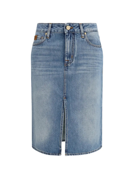  Jacob Cohën Five-pocket Split Midi Skirt - Blue 