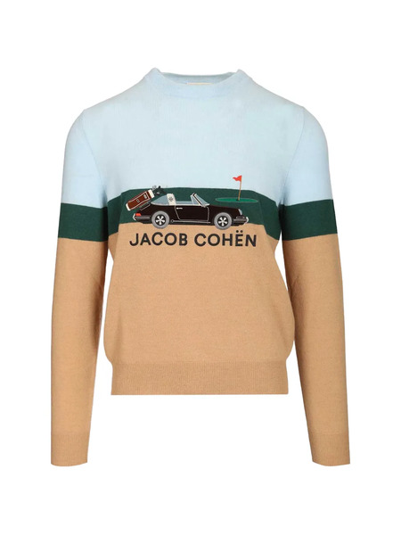  Jacob Cohën Graphic Striped Sweater - Neutrals 