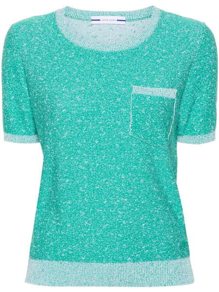  Jacob Cohën Logo-embroidered Bouclé T-shirt - Green 