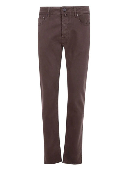  Jacob Cohën Logo-plaque Trousers - Brown 