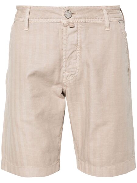  Jacob Cohën Lou Herringbone Shorts - Neutrals 