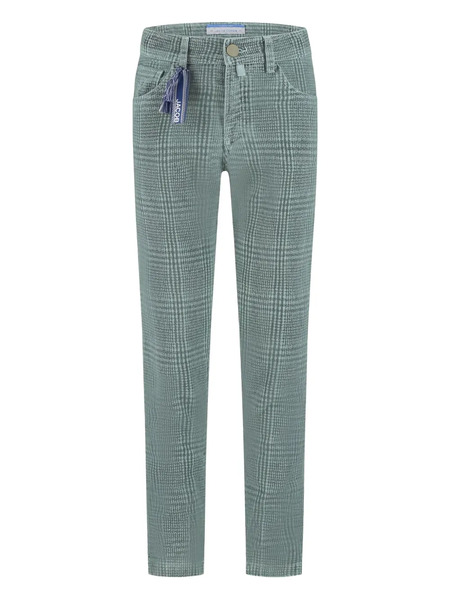  Jacob Cohën Plaid-check Trousers - Grey 