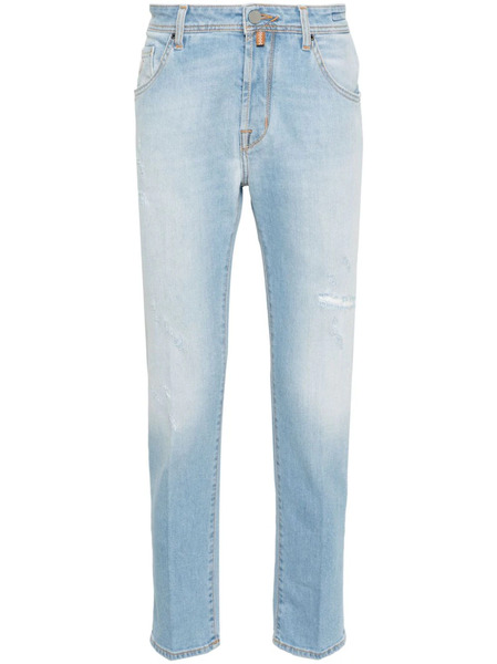 Jacob Cohën Scott Slim-fit Cropped Jeans - Blue 
