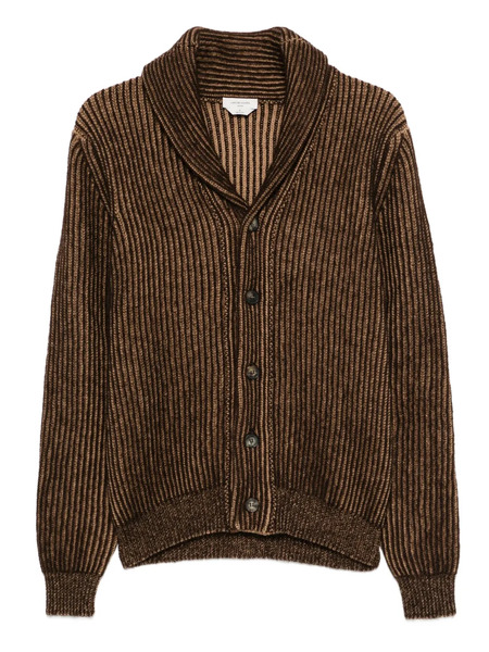  Jacob Cohën Striped Shawl-collar Cardigan - Brown 