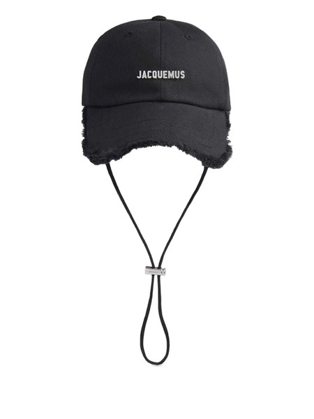  Jacquemus Artichaut Frayed Baseball Cap - Black 