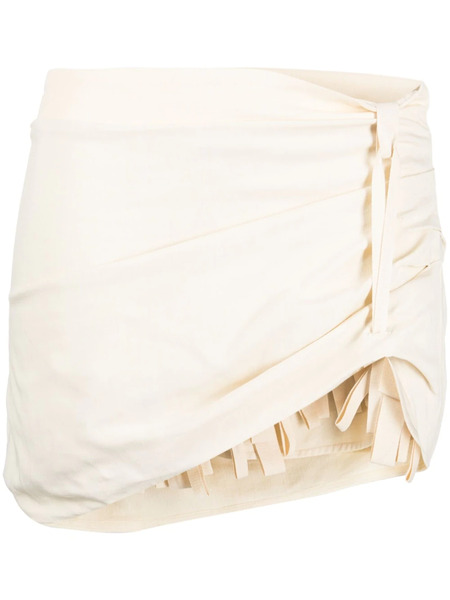  Jacquemus Asymmetric Mini Skirt - Neutrals 