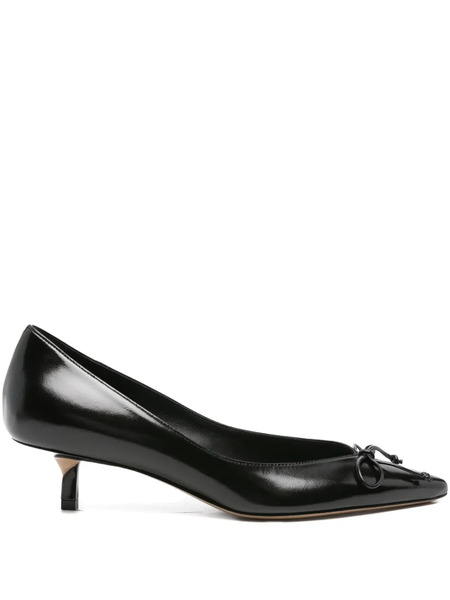  Jacquemus Bow-detail Kitten-heel Pumps - Black 