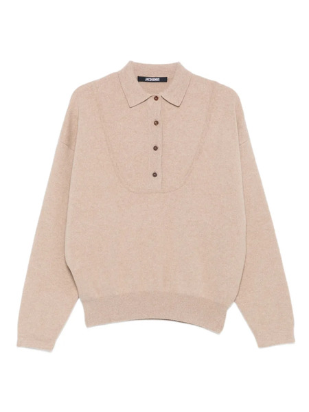  Jacquemus Button Polo-neck Sweater - Neutrals 