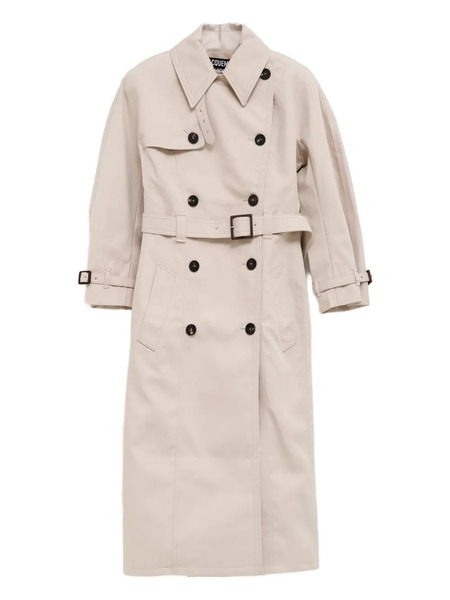  Jacquemus Double-breasted Belted Trench Coat - White 