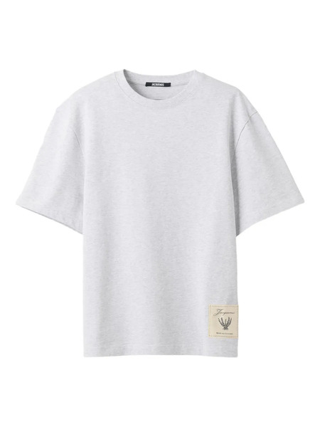  Jacquemus Embroidered-logo T-shirt - Grey 
