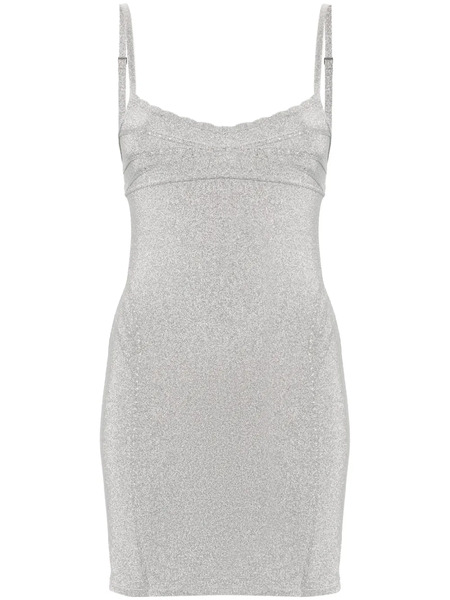  Jacquemus Fiesta Lurex Minidress - Silver 