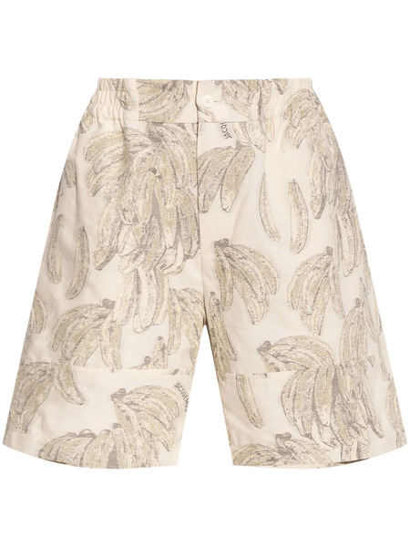  Jacquemus Graphic-print Shorts - Neutrals 