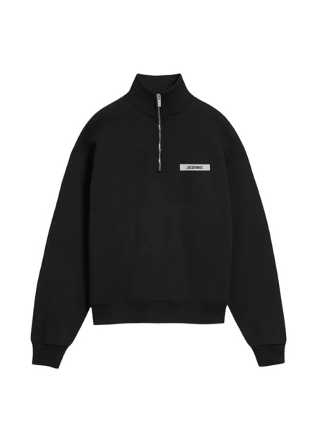  Jacquemus Gros-grain Half-zip Sweater - Black 