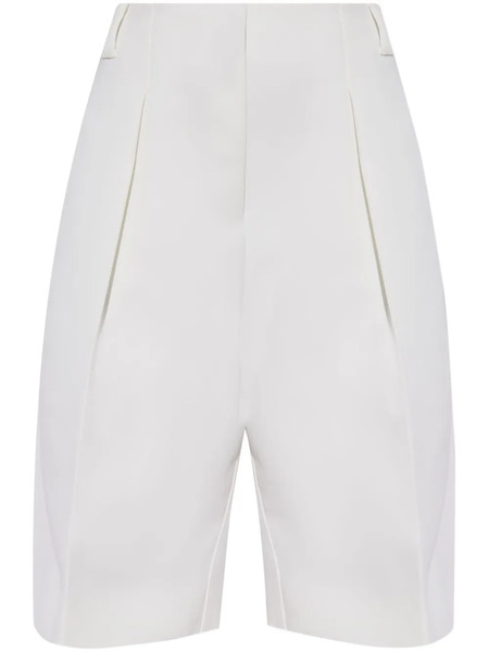  Jacquemus High-rise Pleated Tailored Shorts - White 