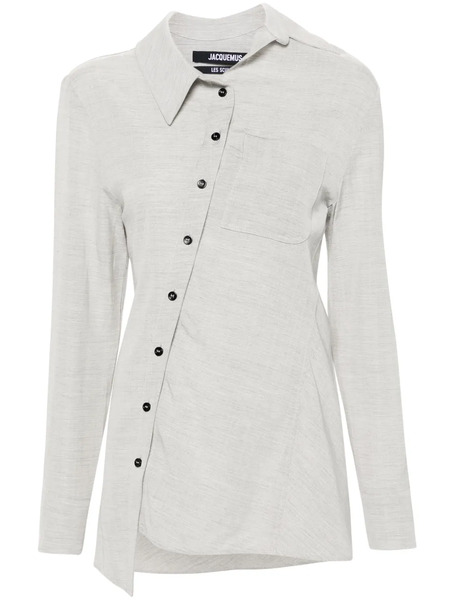  Jacquemus La Chemise Pablo Asymmetric Shirt - Grey 