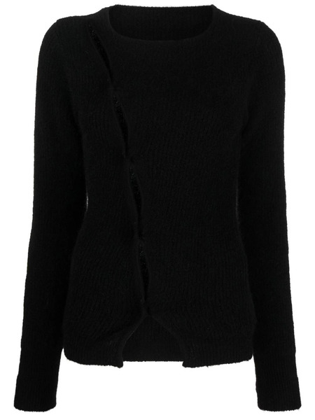  Jacquemus La Maille Pau Asymmetric Cardigan - Black 