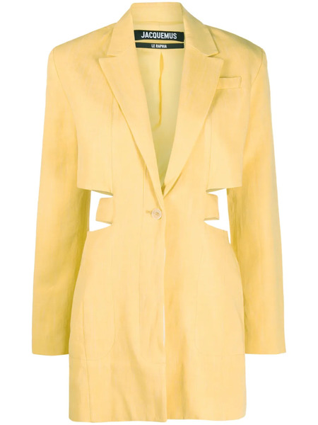  Jacquemus La Robe Bari Blazer Minidress - Yellow 