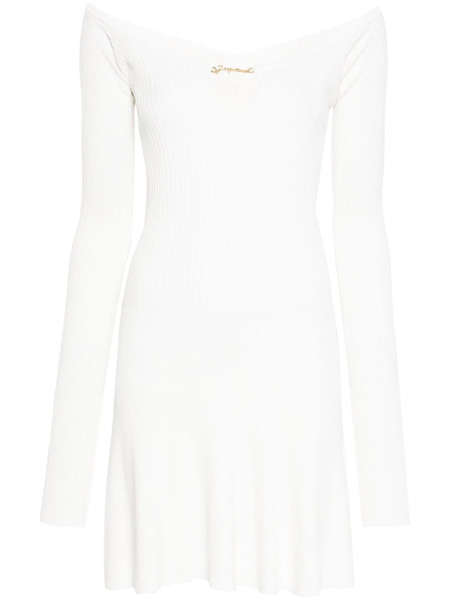  Jacquemus La Robe Ribbed Minidress - White 