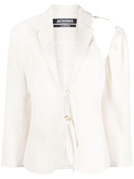  Jacquemus La Veste Galliga Asymmetric Blazer - Neutrals 