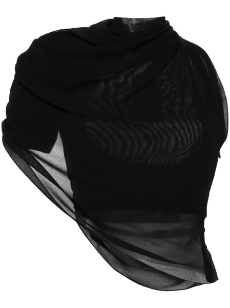  Jacquemus Le Haut Pablo Chiffon Blouse - Black 