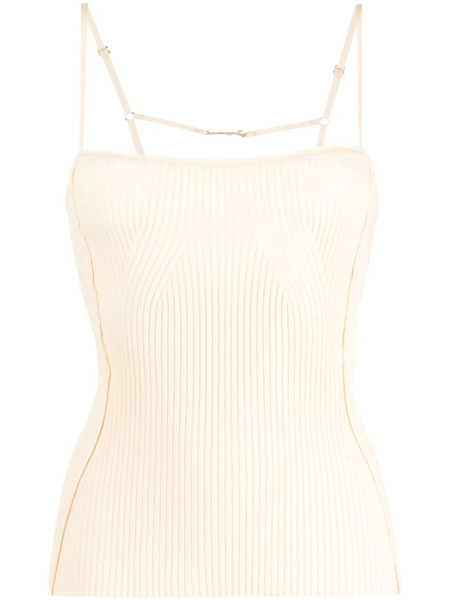  Jacquemus Le Haut Sierra Ribbed Tank Top - Neutrals 