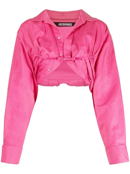  Jacquemus Le Papier Bolero Shirt - Pink 
