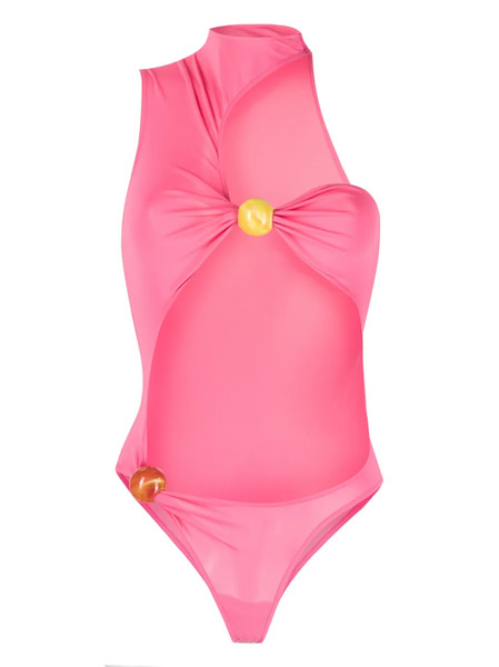  Jacquemus Le Perola Cut-out Bodysuit - Pink 