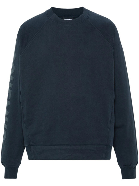 Jacquemus Le Sweatshirt Typo Logo-print Top - Blue 